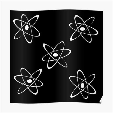 "Five atomic symbols white on black." Poster by stuwdamdorp | Redbubble