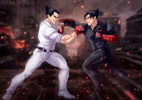 Tekken - Kazuya vs Jin by shamserg on DeviantArt