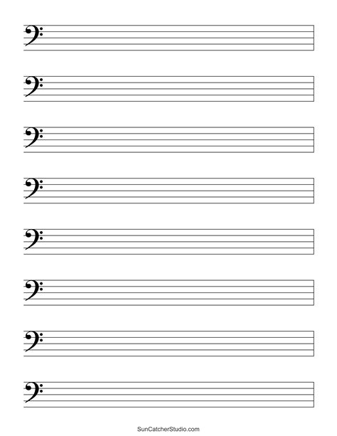 Blank Sheet Music (Free Printable Staff Paper) – DIY Projects, Patterns ...