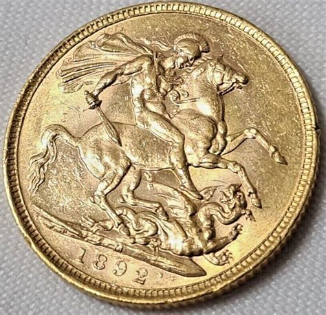 AUSTRALIAN MELBOURNE 1892 GOLD SOVEREIGN COIN | JB Military Antiques