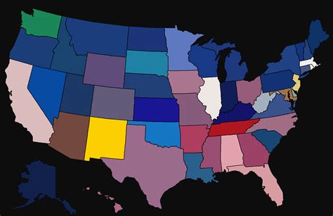 Average Colour Hue of Country & US State Flags - Brilliant Maps