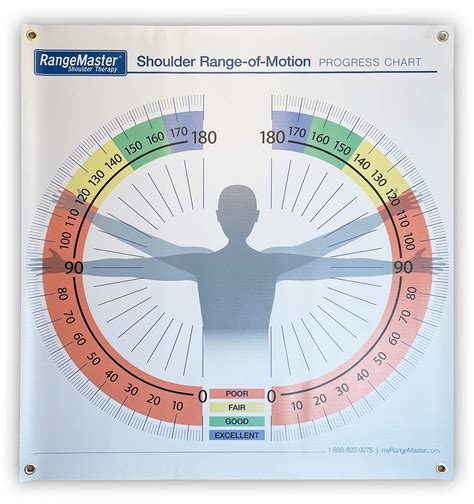 Buy RangeMaster Range of Motion Chart, Physical Therapy Chart, Easy to ...