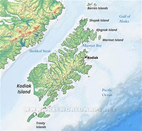 Kodiak Island maps