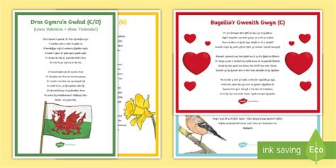 Traditional Welsh Songs for KS2 Kids | Lyric Sheets - Twinkl