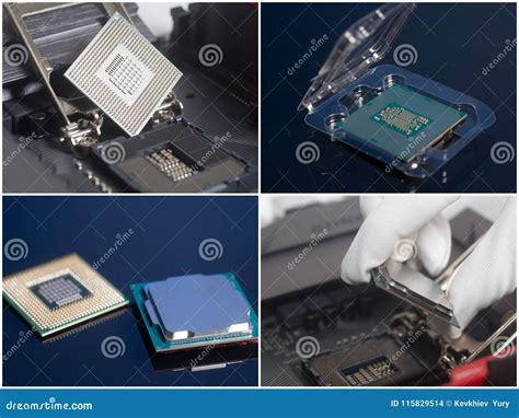 Installing CPU on Motherboard.Computer Upgrade. Stock Photo - Image of ...