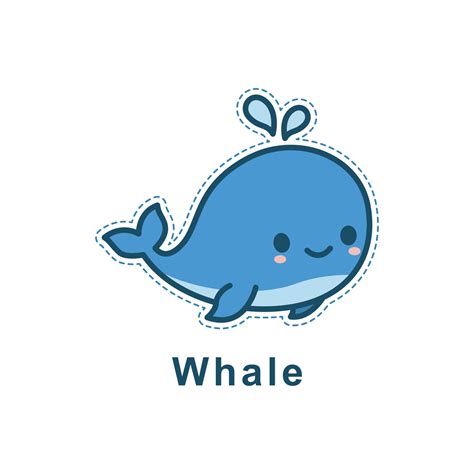 Cartoon cute baby whale happy, cartoon style illustration vector ...