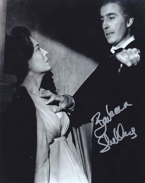 Shelley , Barbara : signed 8" x 10" b&w still from DRACULA PRINCE OF ...