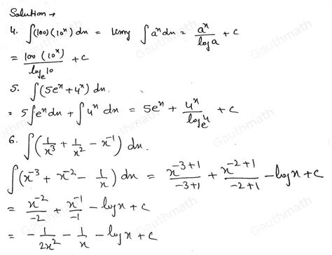 B. Antiderivative of Yielding Exponential Function - Gauthmath