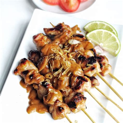 Indonesian Chicken Satay with Spicy Peanut Sauce - Couple Eats Food