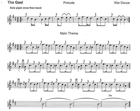 The Gael Bagpipe Sheet Music | Sheet music, Bagpipe music, Fiddle music