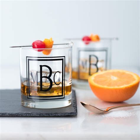 Monogram Old Fashioned Glassware Set | Best Etsy Cyber Monday Sales and ...