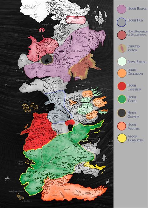 Political Map Of Westeros - Pacific Centered World Map