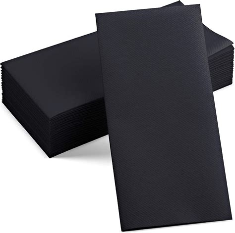 BloominGoods Disposable Black Paper Napkins Hand Towels Towels, 100 ...