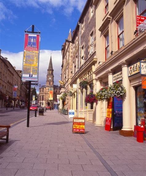 A Summer View Looking Up The Main Street In Stirling City Centre ...