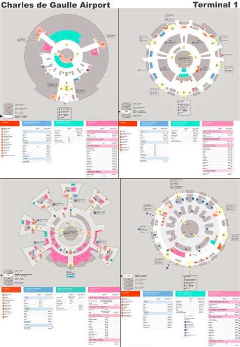 Charles de Gaulle Airport Terminal 1 Map | Paris - Ontheworldmap.com