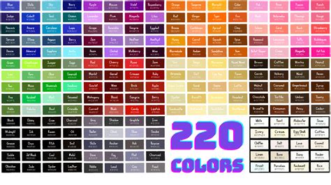 List of 250+ Colors With Color Names and Hex Codes - Color Meanings