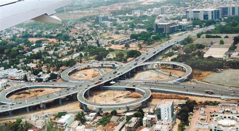 Kathipara flyover: The largest Clover leaf shaped flyover in Asia.