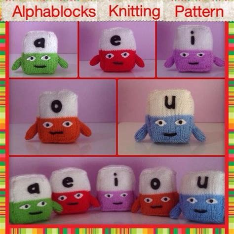 Alphablocks Knitting Pattern | Craftsy | Crochet toys patterns, Knitted ...