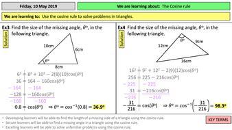 The Cosine Rule by cparkinson3 | Teaching Resources