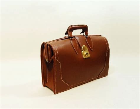 Vintage Briefcase 1970s Leather School Bag / Book Bag