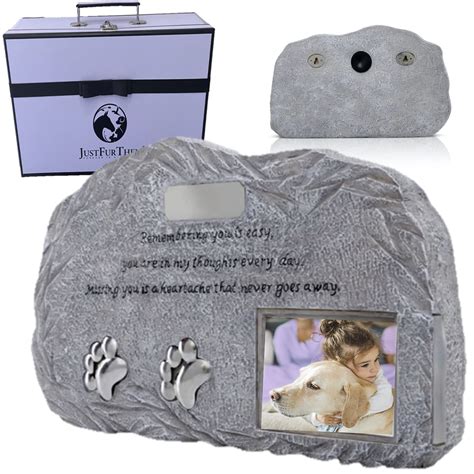 Just Fur Them Pet Memorial Urns for Dog Ashes - Pet Urn with Photo, Dog ...