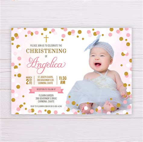 Christening/Baptism Invitation with Picture - Dgtally