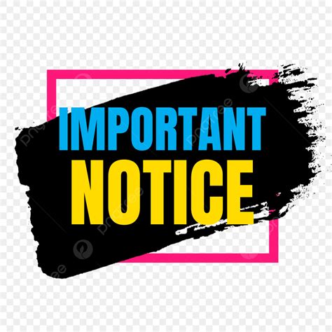 Important Notice PNG Image, Important Notice Vector Banner Design Png ...