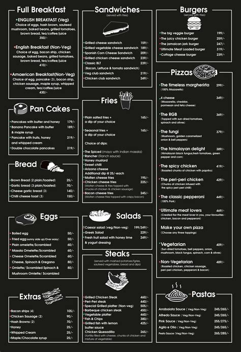 Cafe Menu - Kalsang Restaurant & Café