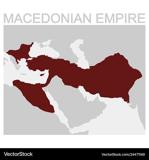 Map of the macedonian empire Royalty Free Vector Image