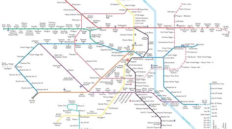 Latest Delhi Metro map pdf 2023, routes, fares, Delhi metro train ...