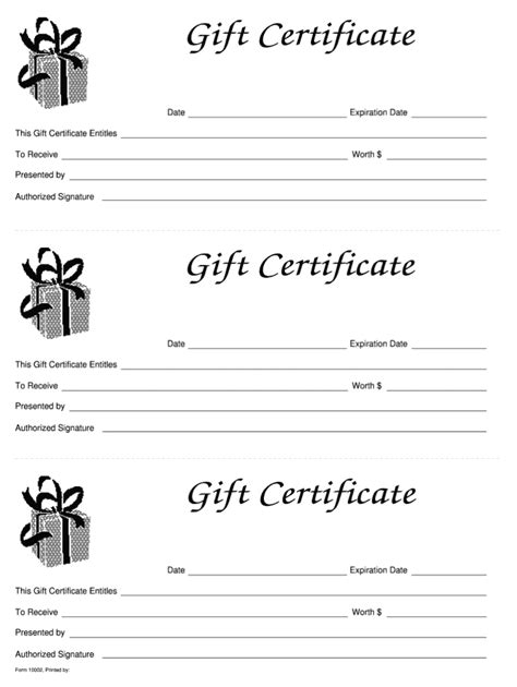 Free Gift Certificate Templates Printable – Calep.midnightpig.co For ...