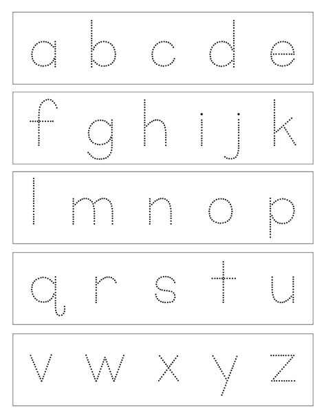 Printable Lowercase Letters