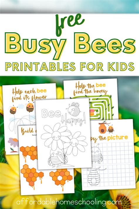 Free Busy Bee Printables for Young Learners