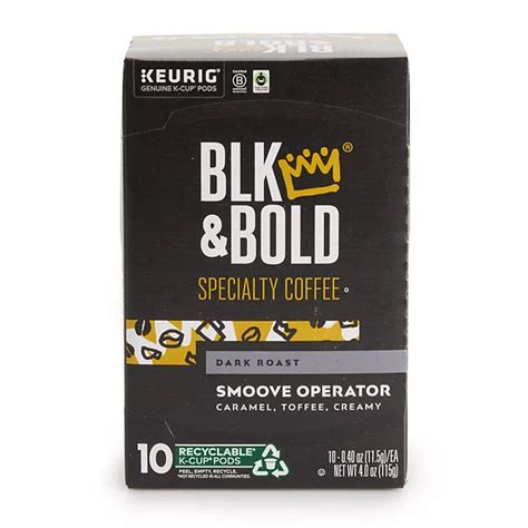 BLK & Bold, LLC Smoove Operator Dark Roast - Keurig K-Cup Coffee Pods ...