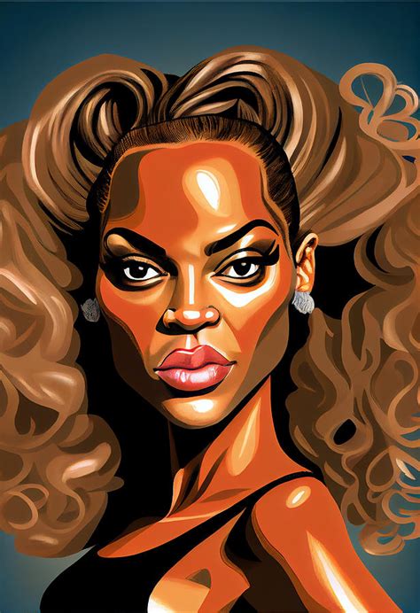 Beyonce Caricature Mixed Media by Stephen Smith Galleries - Pixels