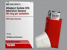 albuterol 90 MCG-INHAL Metered Dose Inhaler, 200 Actuations, generic ...