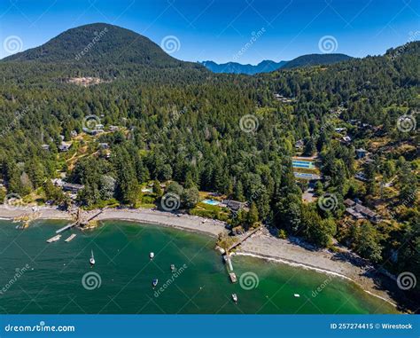 Snug Cove, Bowen Island, British Columbia, Canada. Aerial View of ...