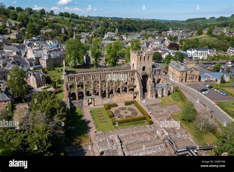 Aerial view of Jedburgh Abbey, Jedburgh, Scotland, UK Stock Photo - Alamy