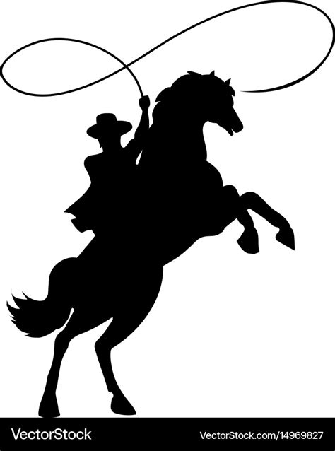 Western Cowboy Horse Silhouette - All About Cow Photos