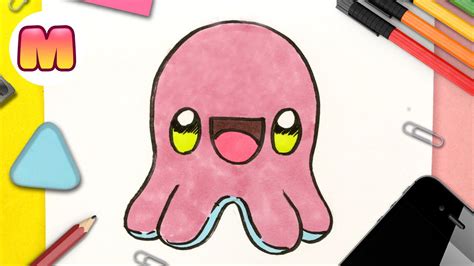 COMO DIBUJAR UN PULPO REVERSIBLE KAWAII Dibujos faciles kawaii Aprender ...