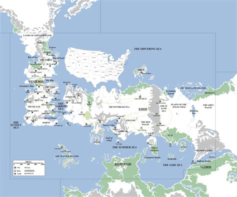 Map Of The Known World Game Of Thrones - Carolina Map