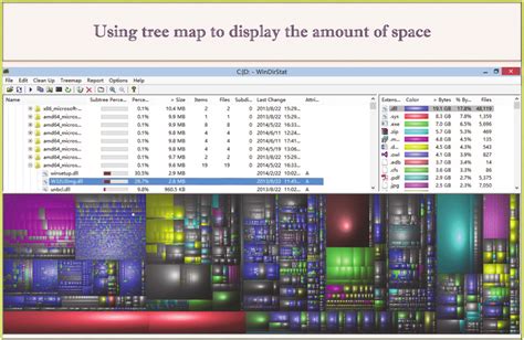 13 Using tree map to display the amount of space used by files on a ...