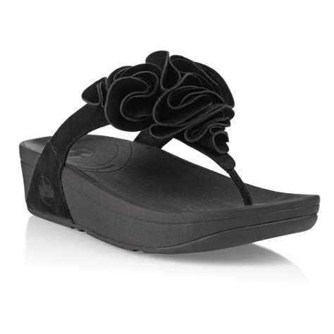 FitFlop Frou Black Suede Sandal - FitFlop from Crichton Shoes UK