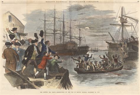 The Boston Tea Party.–Destruction of the Tea in Boston Harbor, December ...