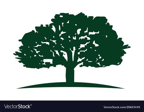 Oak tree logo design template Royalty Free Vector Image