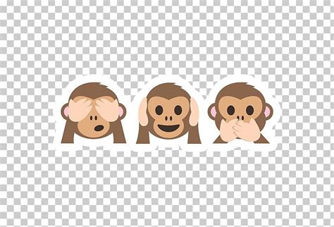 Sticker Three Wise Monkeys Emoji PNG, Clipart, Advertising, Android ...