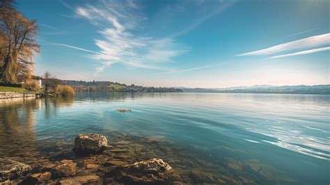 Murtensee Wallpaper (Serene landscape, Nature photography) #656