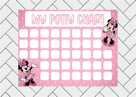 Downloadable Free Printable Minnie Mouse Potty Training Chart