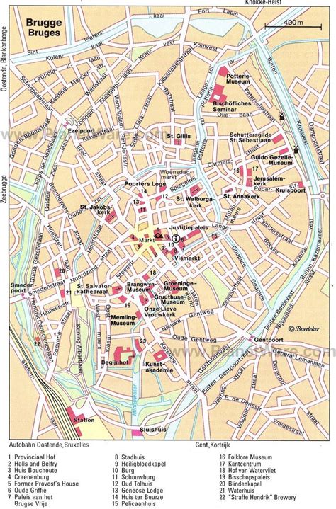 Bruges Map - Tourist Attractions