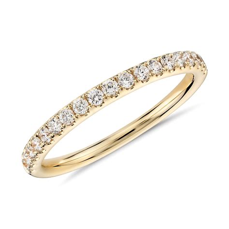 Riviera Pavé Diamond Ring in 18k Yellow Gold (1/4 ct. tw.) | Blue Nile